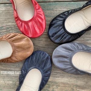 Dark grey Storehouse flats size 8